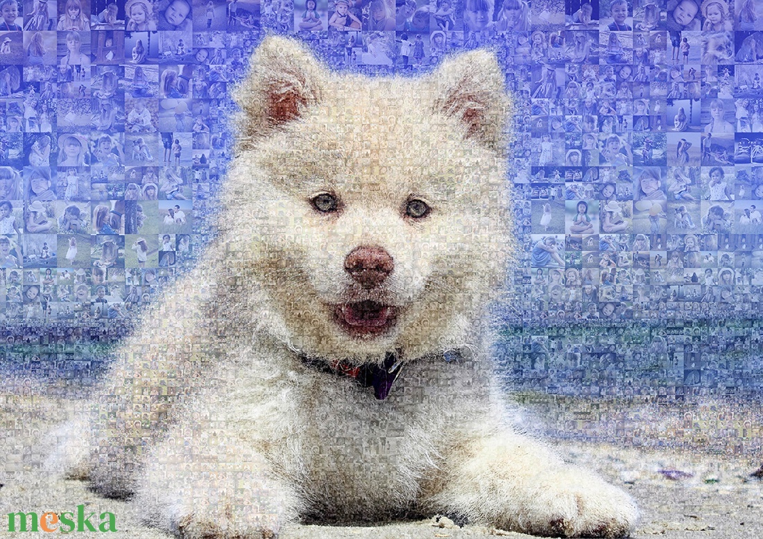 Szülinapi fényképes mozaik poszter, állatos poszter kutyaimádó évforduló 30, 40, 50 édesanyának feleségemnek férjemnek - otthon & lakás - dekoráció - kép & falikép - poszter - Meska.hu