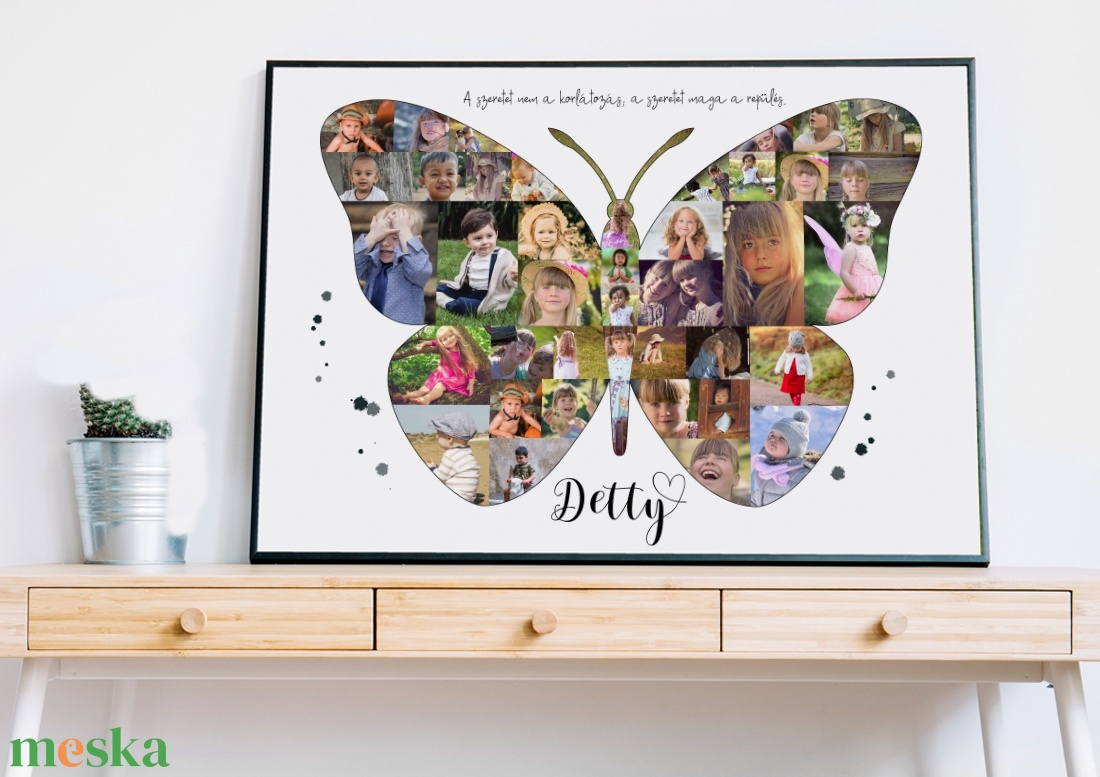 Lepke pillangó Szülinapi fényképes poszter esküvőre nászajándék születésnap vicces  - otthon & lakás - dekoráció - kép & falikép - poszter - Meska.hu