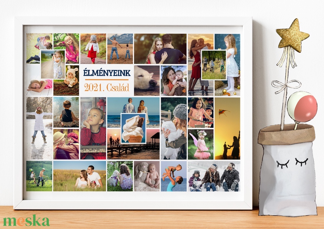 Szülinapi fényképes poszter, 30-as 40-es 50, 60, 70 születésnap évfordulóra fotós ajándék nagyinak papának feleség férj - otthon & életmód - dekoráció - kép & falikép - poszter - Meska.hu