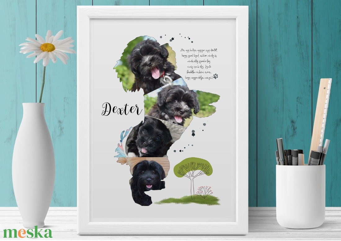 Egyedi Bichon Havanese kutyusus kutya falidekoráció, kutyák szerelmeseinek, kutyarajongóknak, állatbarátoknak állatos  - otthon & életmód - dekoráció - kép & falikép - poszter - Meska.hu