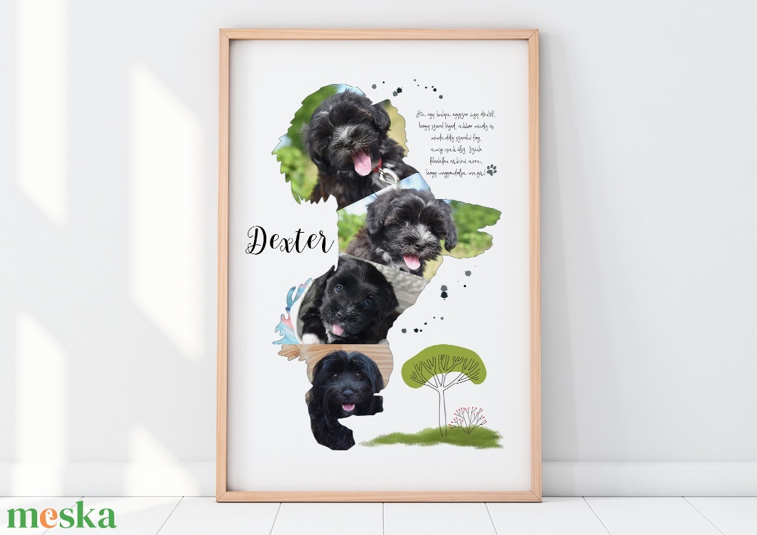 Egyedi Bichon Havanese kutyusus kutya falidekoráció, kutyák szerelmeseinek, kutyarajongóknak, állatbarátoknak állatos  - otthon & életmód - dekoráció - kép & falikép - poszter - Meska.hu