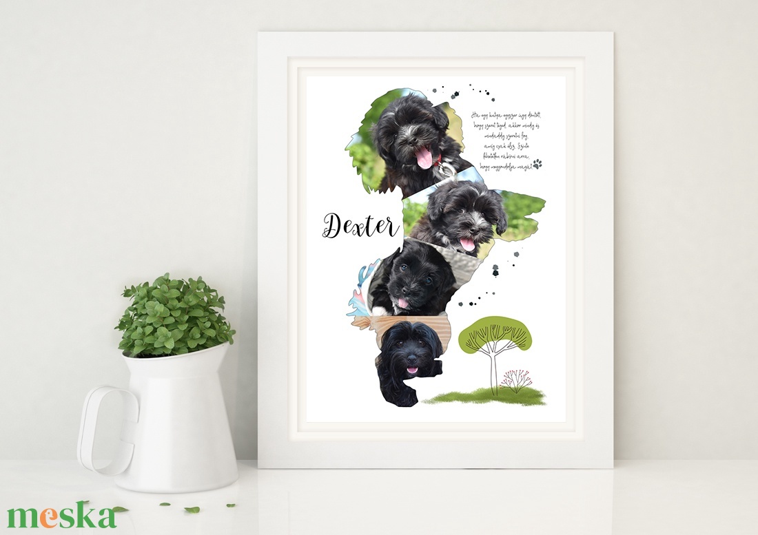 Egyedi Bichon Havanese kutyusus kutya falidekoráció, kutyák szerelmeseinek, kutyarajongóknak, állatbarátoknak állatos  - otthon & életmód - dekoráció - kép & falikép - poszter - Meska.hu