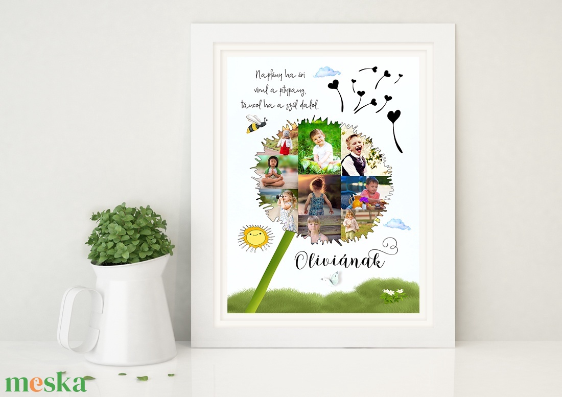 Ballagási tabló Pitypang búcsúajándék óvónéninek bölcsis-ovis poszter dadusnak  - otthon & életmód - dekoráció - kép & falikép - poszter - Meska.hu