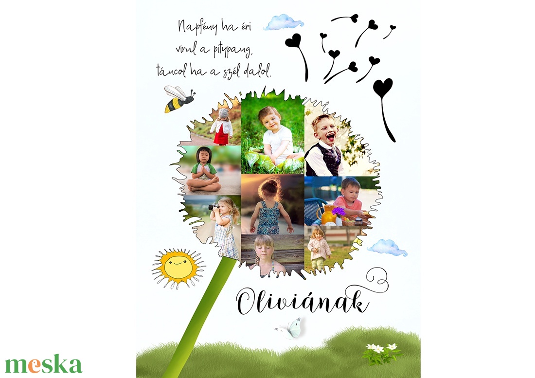 Ballagási tabló Pitypang búcsúajándék óvónéninek bölcsis-ovis poszter dadusnak  - otthon & életmód - dekoráció - kép & falikép - poszter - Meska.hu