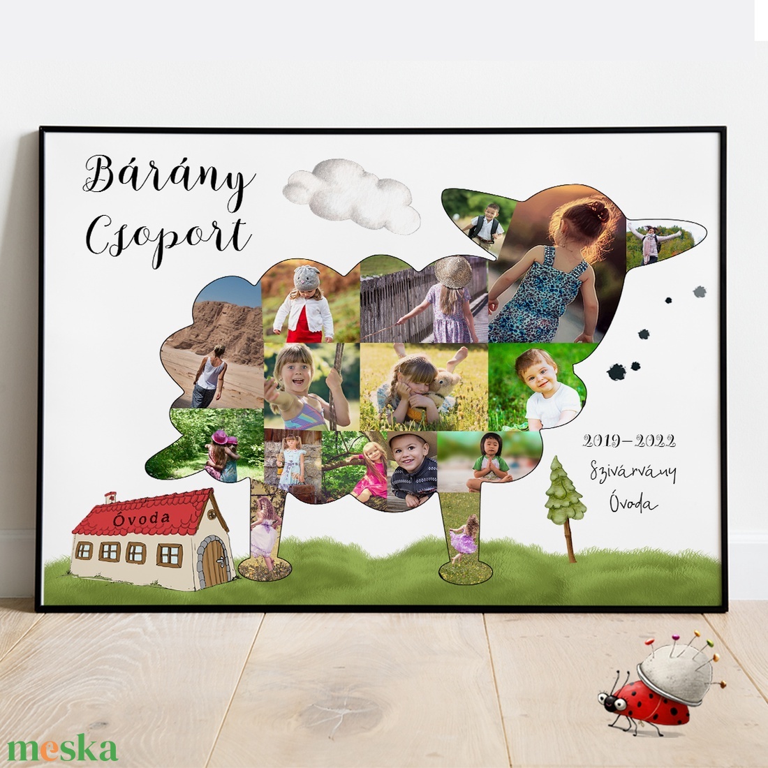 Bárány csoport Óvodai Fényképes Ballagási Tabló Bölcsődei Dadusnak Óvó néninek Óvónéni - otthon & életmód - dekoráció - kép & falikép - poszter - Meska.hu