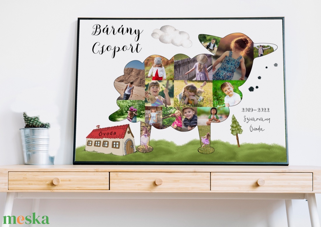 Bárány csoport Óvodai Fényképes Ballagási Tabló Bölcsődei Dadusnak Óvó néninek Óvónéni - otthon & életmód - dekoráció - kép & falikép - poszter - Meska.hu