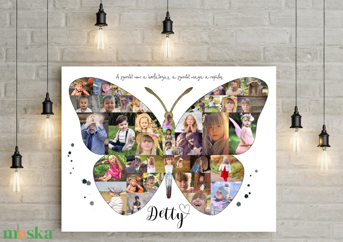 Lepke pillangó Szülinapi fényképes poszter esküvőre nászajándék születésnap vicces  - otthon & lakás - dekoráció - kép & falikép - poszter - Meska.hu