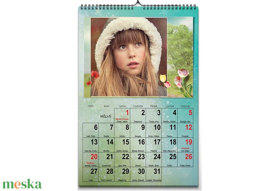 2024-es fényképes falinaptár, egyedi naptár fotós ajándék nagyinak nőknek férfiaknak vicces unokától karácsonyi ötlet - otthon & lakás - papír írószer - naptár & tervező - Meska.hu