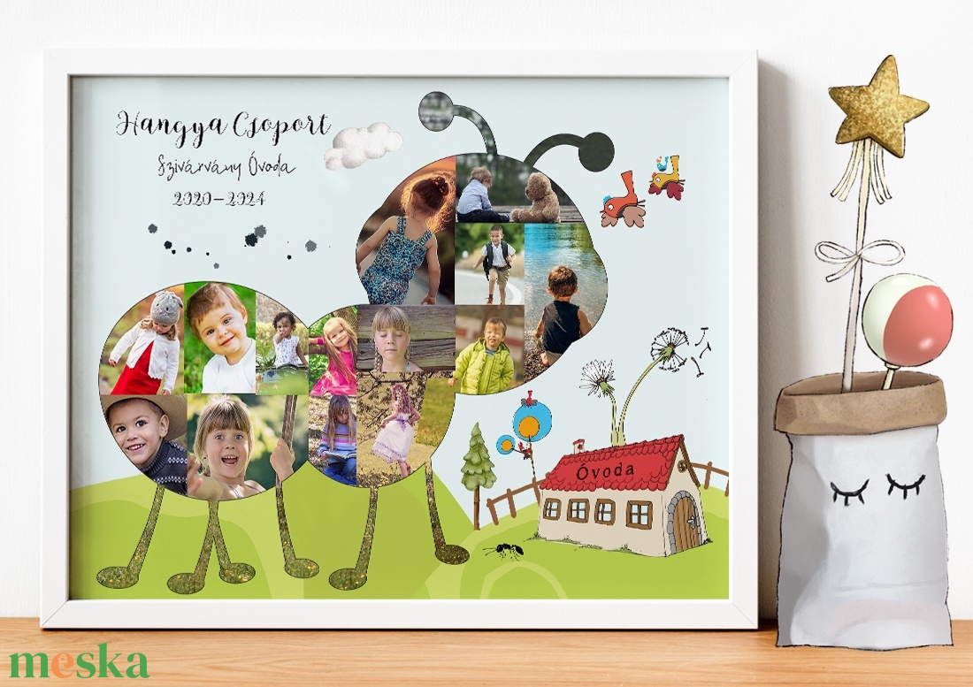 Hangya Csoport Óvodai Fényképes Ballagási Tabló Bölcsőde Dadusnak Óvónéniknek Ajándék poszter  - otthon & életmód - dekoráció - kép & falikép - poszter - Meska.hu