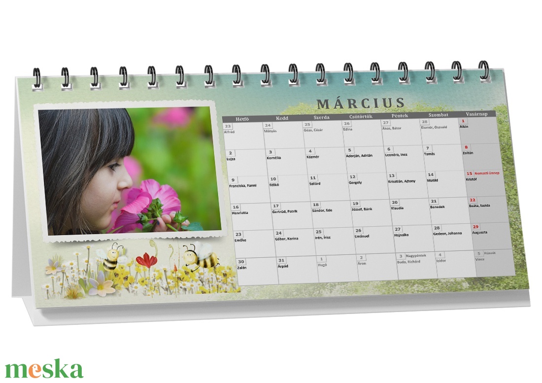 Egyedi, fényképes 2026-os asztali naptár Tökéletes ajándék, Megható ajándék, Időseknek - otthon & életmód - dekoráció - fali és függő dekoráció - falinaptár & öröknaptár - Meska.hu