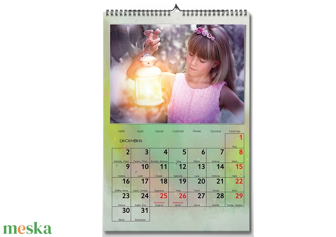 Egyedi, fényképes 2026-os falinaptár  Nagyszülőknek Időseknek Anyósnak Testvérnek Hasznos ajándék - otthon & életmód - dekoráció - fali és függő dekoráció - falinaptár & öröknaptár - Meska.hu