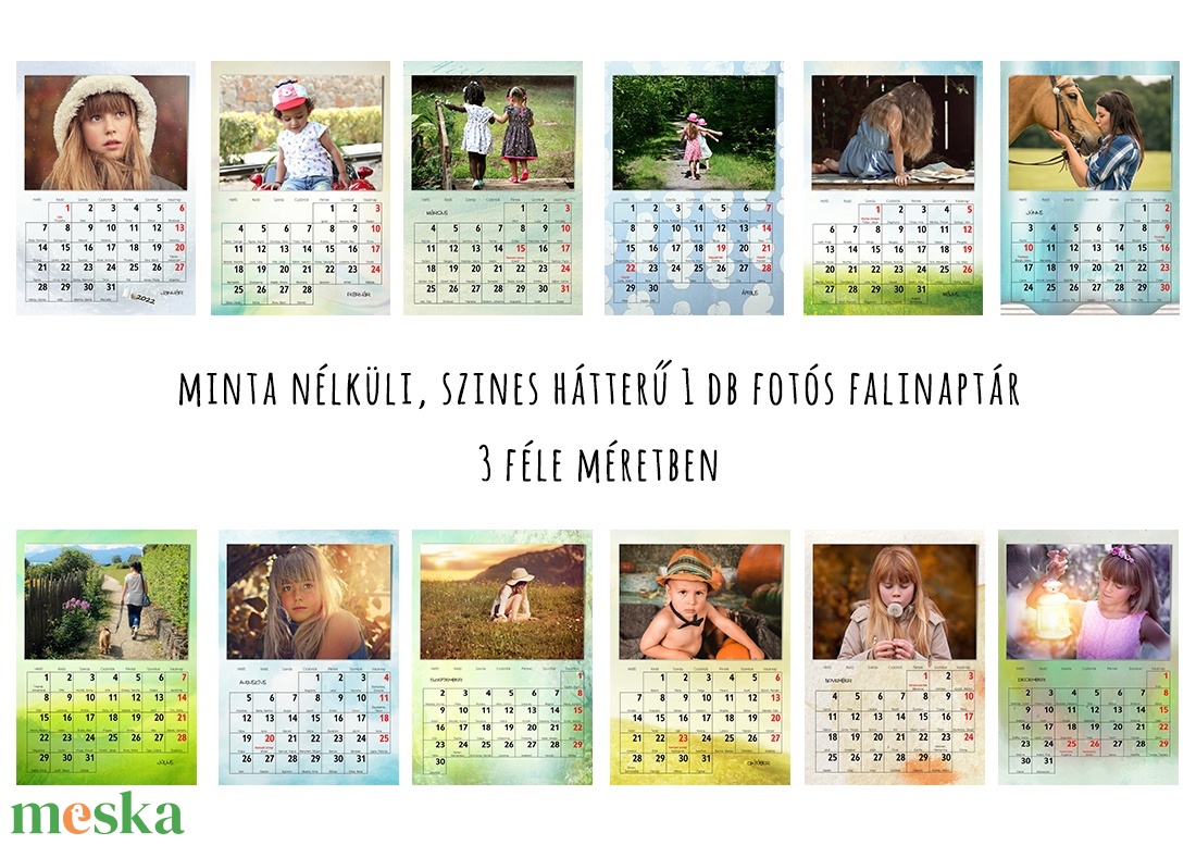 Egyedi, fényképes 2026-os falinaptár  Nagyszülőknek Időseknek Anyósnak Testvérnek Hasznos ajándék - otthon & életmód - dekoráció - fali és függő dekoráció - falinaptár & öröknaptár - Meska.hu