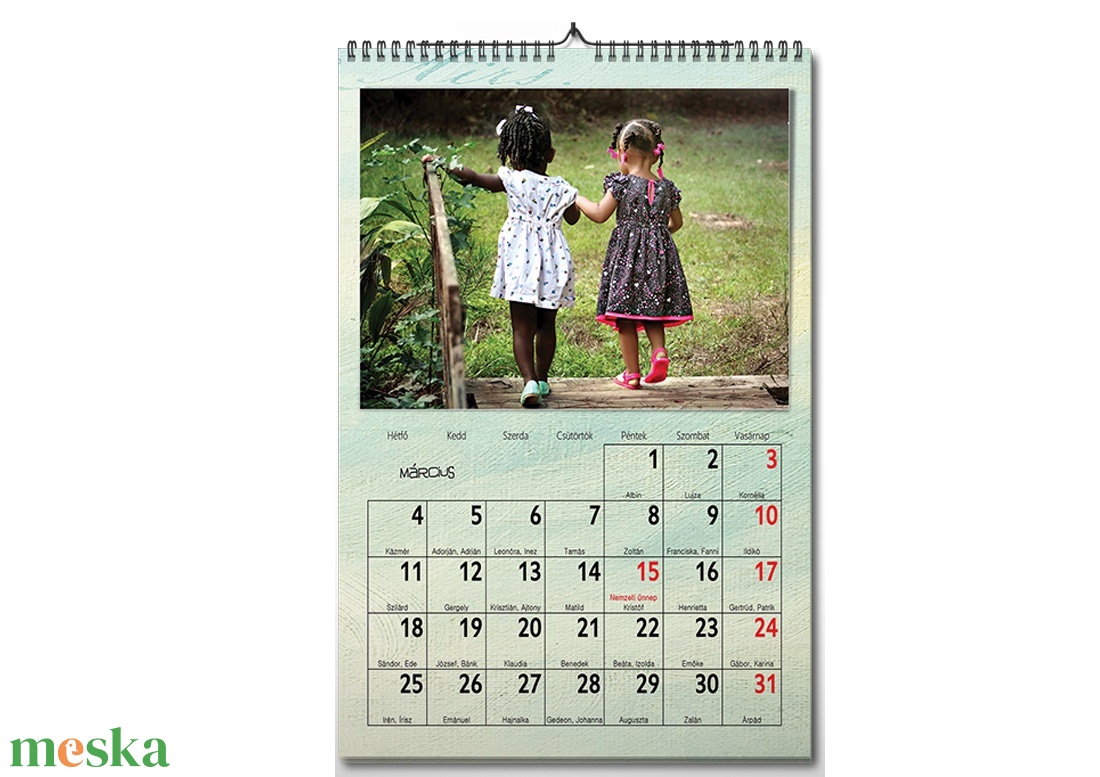 Egyedi, fényképes 2026-os falinaptár  Nagyszülőknek Időseknek Anyósnak Testvérnek Hasznos ajándék - otthon & életmód - dekoráció - fali és függő dekoráció - falinaptár & öröknaptár - Meska.hu
