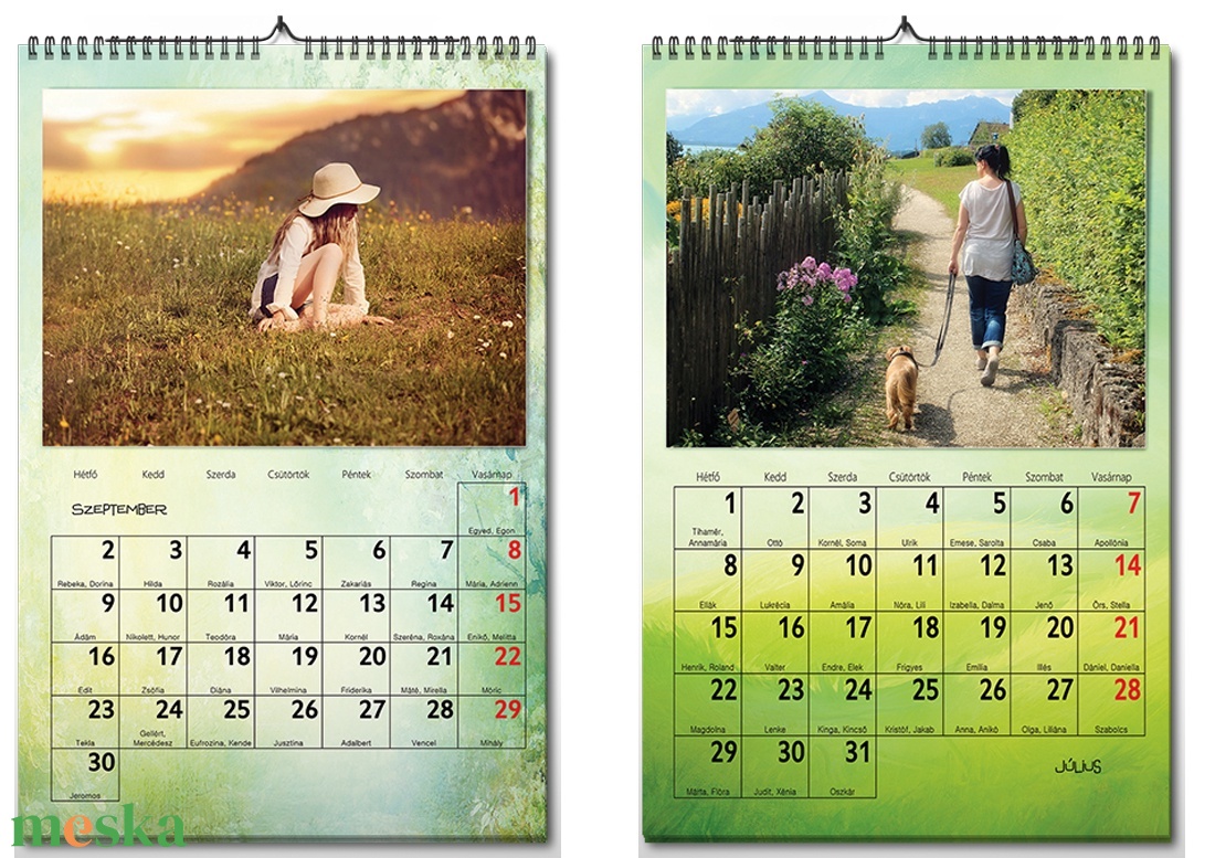 Egyedi, fényképes 2026-os falinaptár  Nagyszülőknek Időseknek Anyósnak Testvérnek Hasznos ajándék - otthon & életmód - dekoráció - fali és függő dekoráció - falinaptár & öröknaptár - Meska.hu