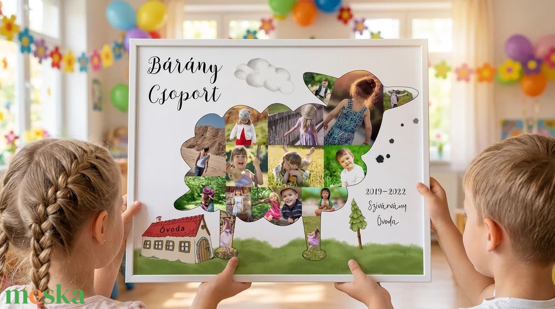 Legjobb óvó néni ajándék, Fényképes Óvodai Ballagási Tabló, Bölcsőde, Bárány Csoport, Óvónéni, Dadusoknak Poszter  - otthon & életmód - dekoráció - kép & falikép - poszter - Meska.hu