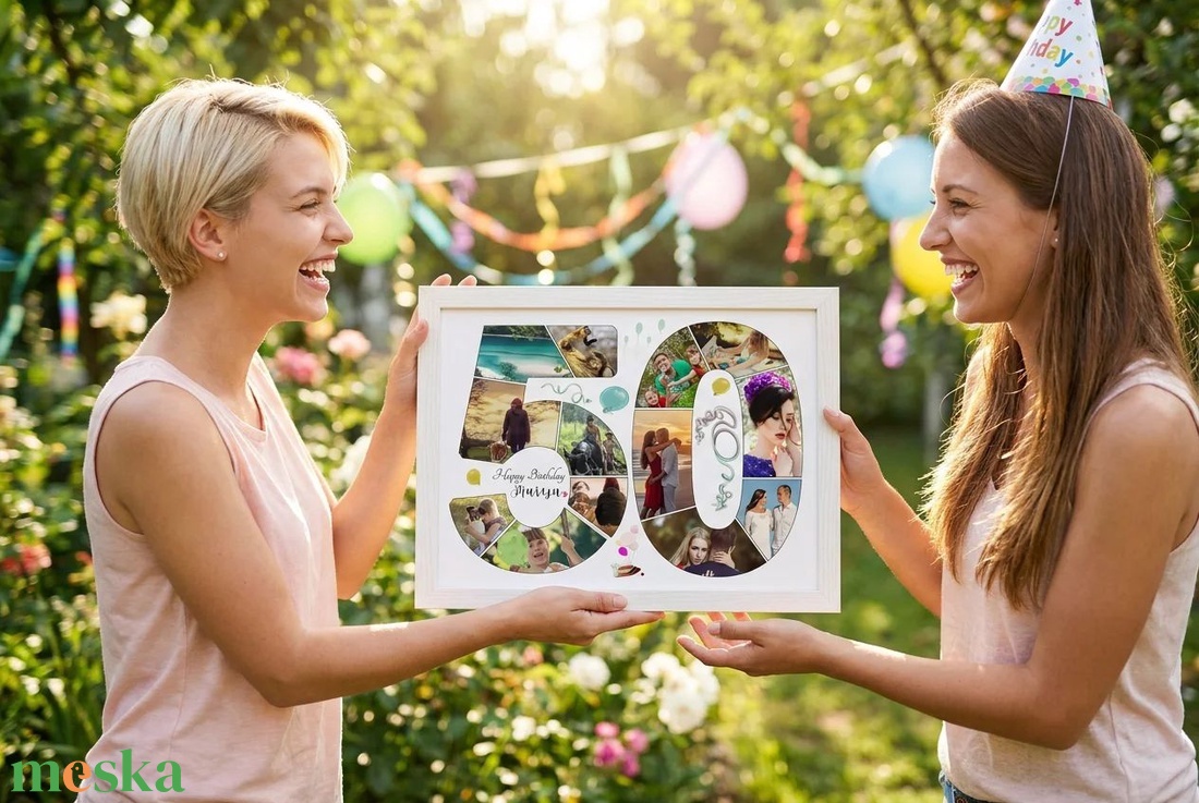 Szülinapi fényképes szám poszter, 30-as 40-es 50, 60, 70 születésnap évfordulóra fotós ajándék nagyinak papának feleség - otthon & életmód - dekoráció - kép & falikép - poszter - Meska.hu