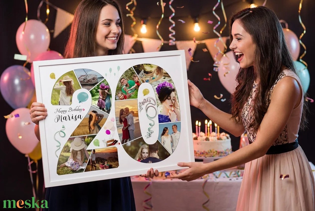 Szülinapi fényképes szám poszter, 30-as 40-es 50, 60, 70 születésnap évfordulóra fotós ajándék nagyinak papának feleség - otthon & életmód - dekoráció - kép & falikép - poszter - Meska.hu