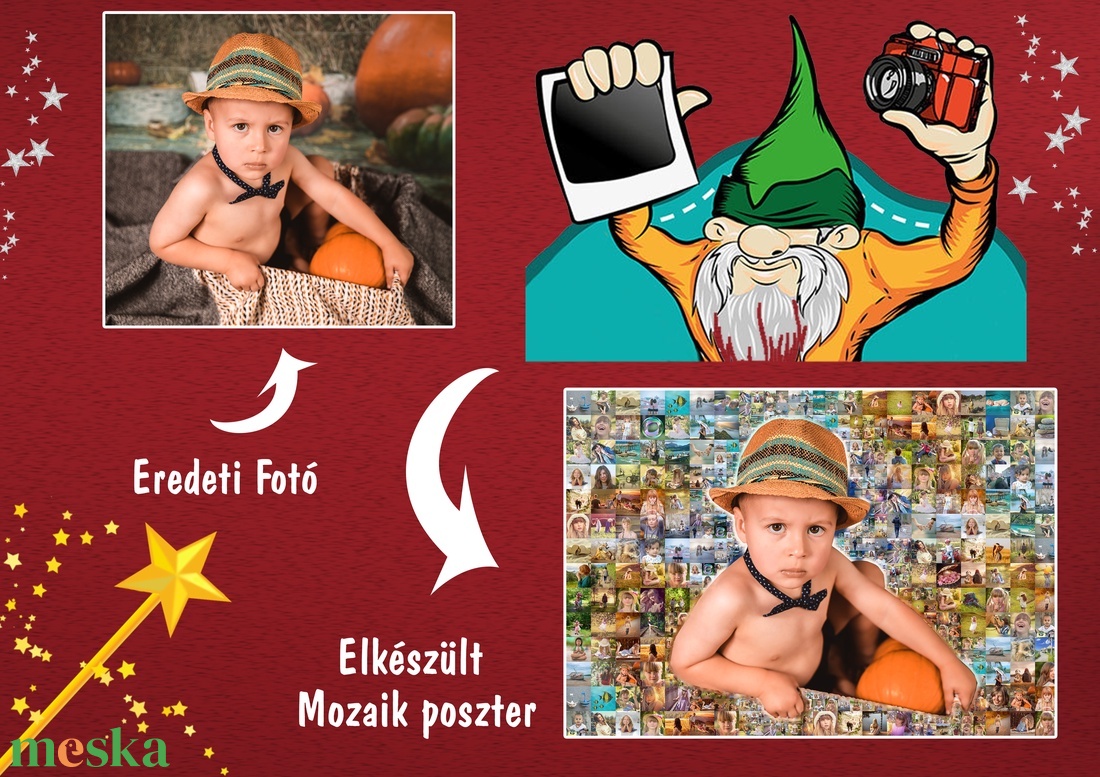 Fényképes Mozaikposzter, Egyedi Emlékkollázs Saját Fotókból Családi Falikép Ajándék - otthon & életmód - dekoráció - kép & falikép - poszter - Meska.hu