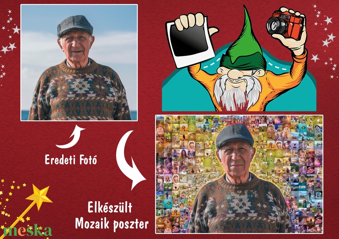 Fényképes Mozaikposzter, Egyedi Emlékkollázs Saját Fotókból Családi Falikép Ajándék - otthon & életmód - dekoráció - kép & falikép - poszter - Meska.hu