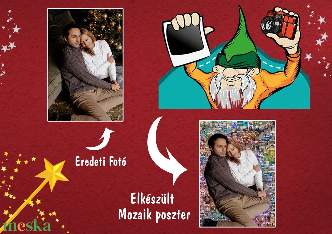 Fényképes Mozaikposzter, Egyedi Emlékkollázs Saját Fotókból Családi Falikép Ajándék - otthon & életmód - dekoráció - kép & falikép - poszter - Meska.hu