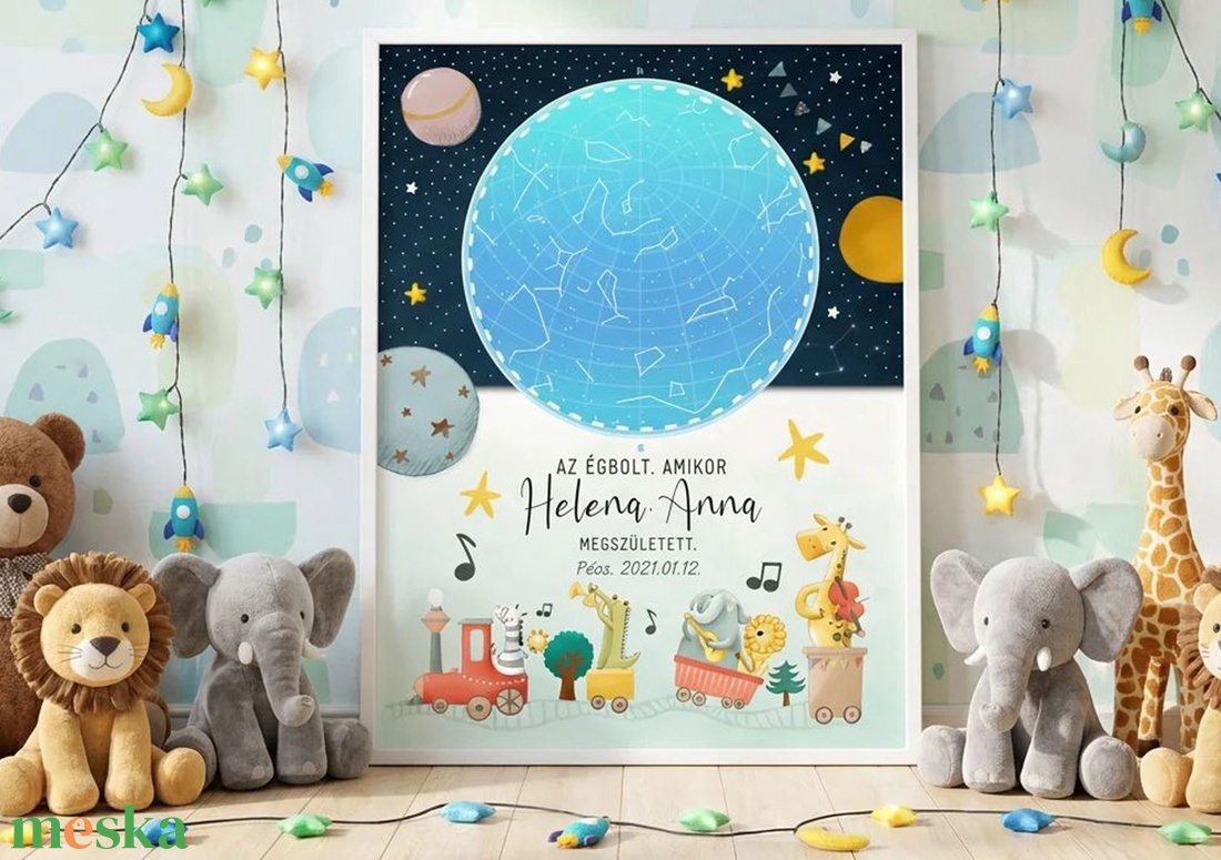 Kisfiú Kisbaba Újszülött Csillagtérkép Keresztelő Babaváró Buli Csillagkép Térkép Mérföldkő Unisex Névadó Legötletesebb - baba - mama - babaszoba dekoráció - babaszoba kép - Meska.hu