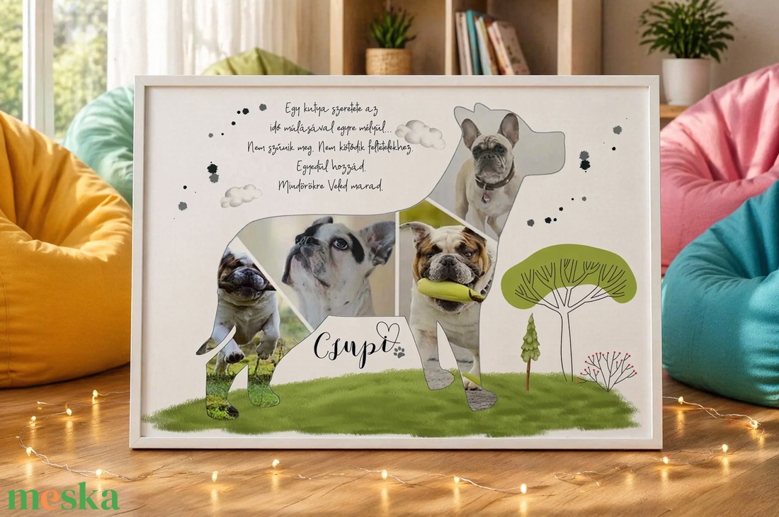 Kutya, kutyus falidekoráció, kutyák szerelmeseinek, születésnapra, Vicces, Frappáns, Szülinapi ajándék, Lányoknak - otthon & életmód - dekoráció - kép & falikép - poszter - Meska.hu