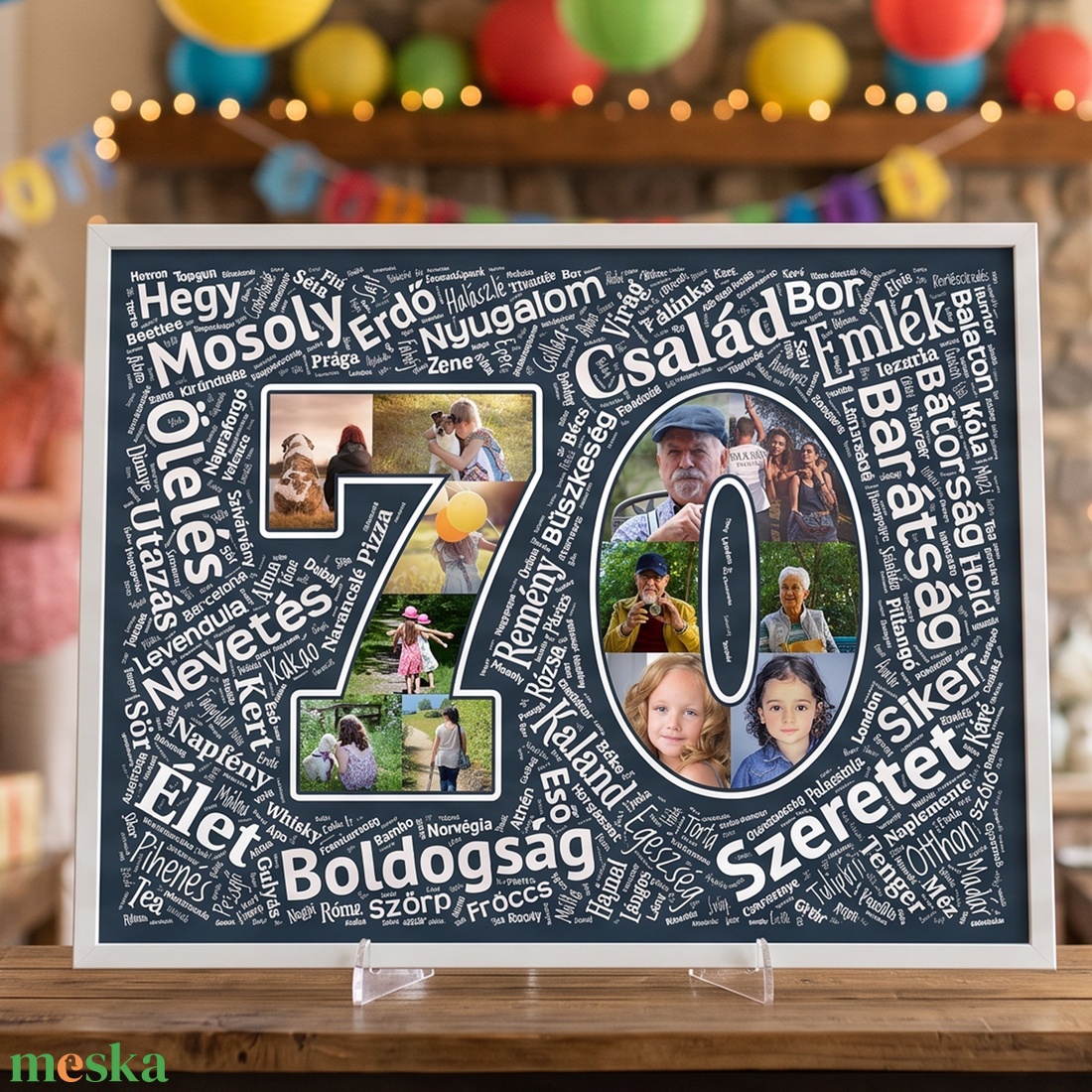 70. szülinapra Fényképes számos poszter Barátnőnek, Legötletesebb szülinapi ajándékok, Nőknek, Férfiaknak, Apának Hetven - otthon & életmód - dekoráció - kép & falikép - poszter - Meska.hu