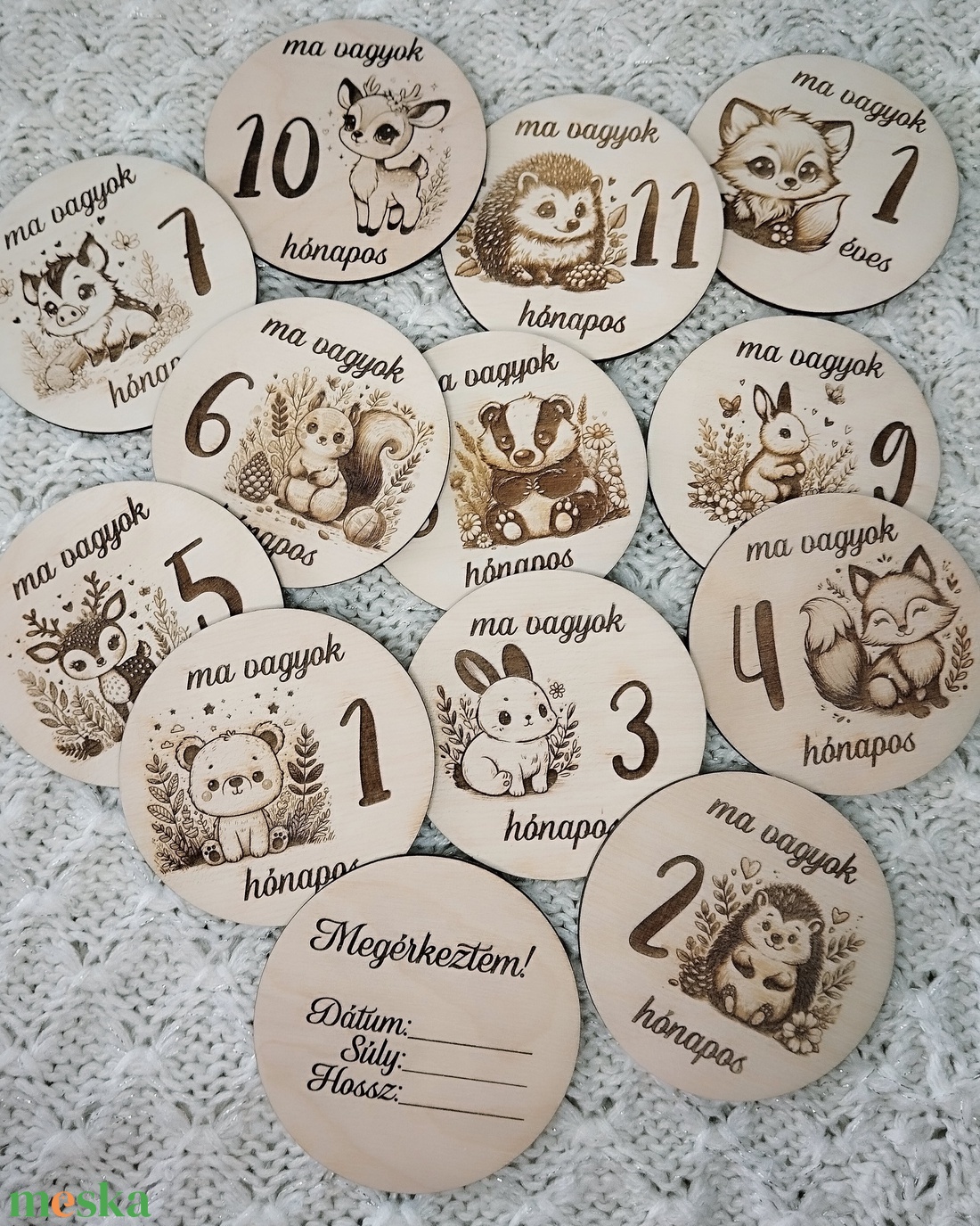 Mérföldkő korongok - otthon & életmód - babaszoba, gyerekszoba - babaszoba dekoráció - Meska.hu