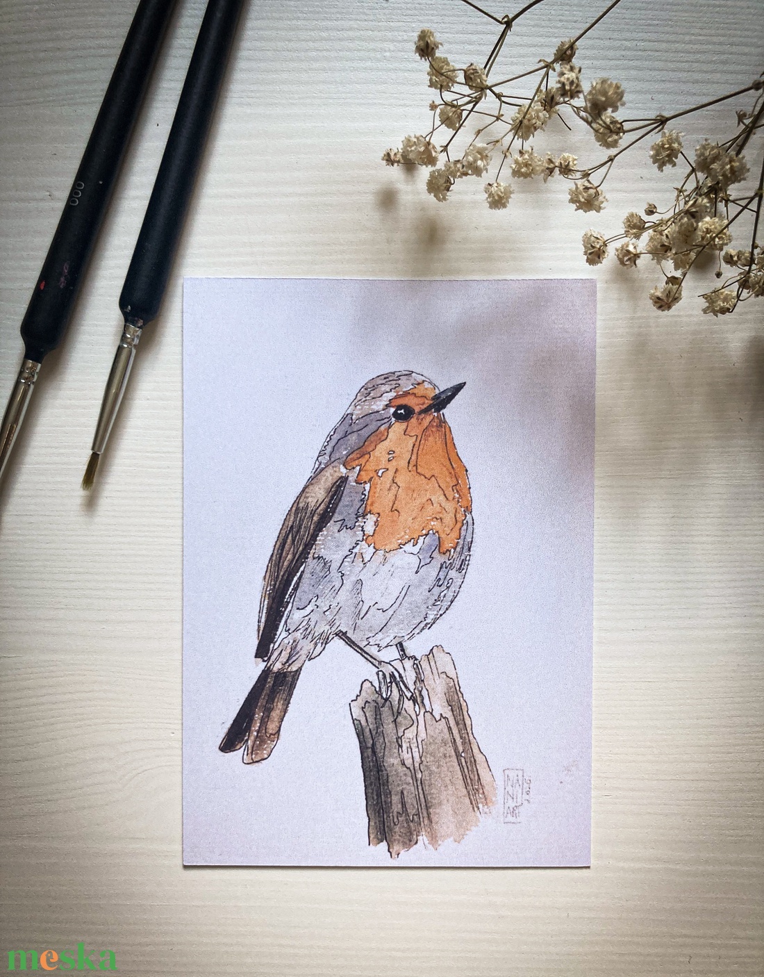 Vörösbegy - művészi nyomat - művészet - grafika & illusztráció - művészi nyomat - Meska.hu Vörösbegy - művészi nyomat - művészet - grafika & illusztráció - művészi nyomat - Meska.hu