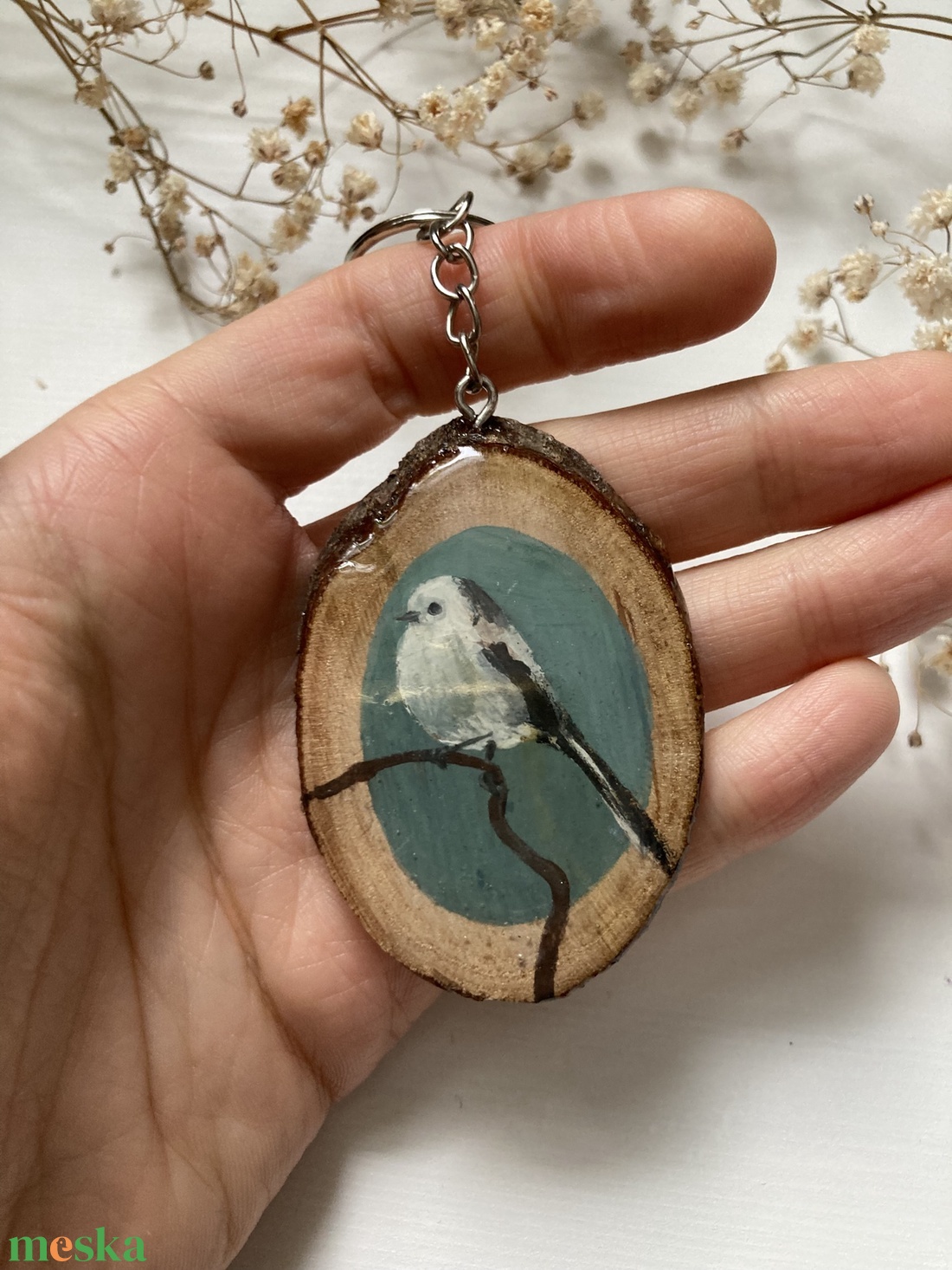 Kulcstartó - Fára festett kulcstartó - Őszapó - táska & tok - kulcstartó & táskadísz - kulcstartó - Meska.hu