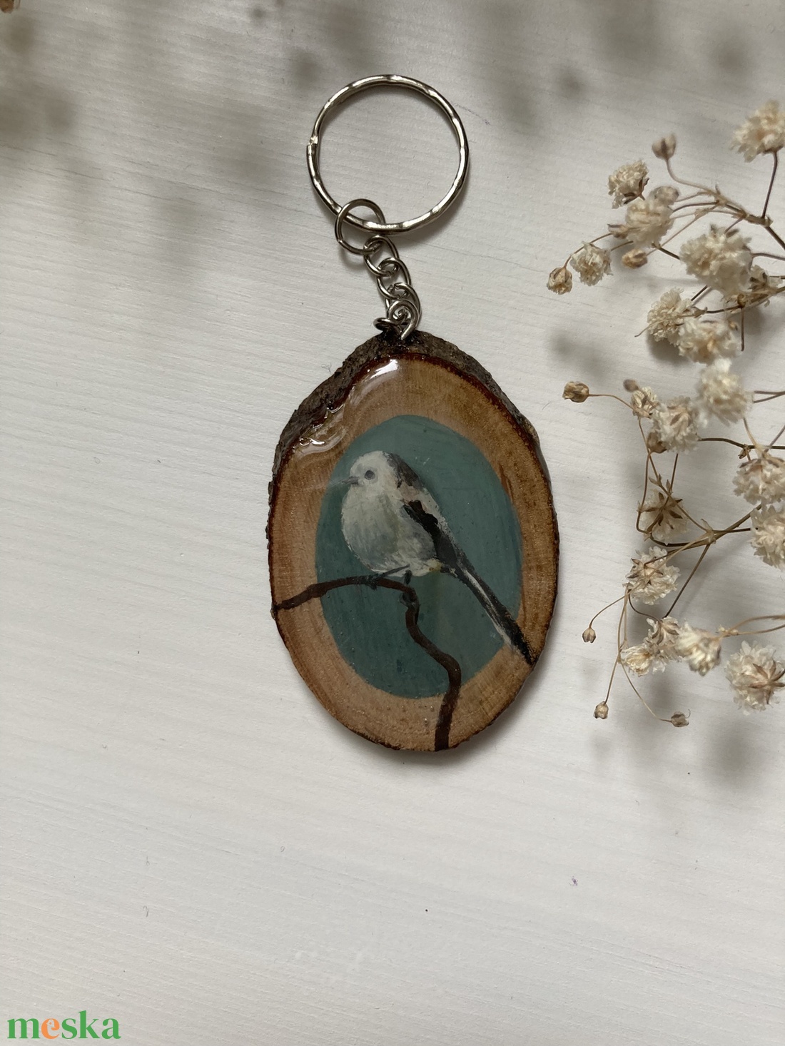 Kulcstartó - Fára festett kulcstartó - Őszapó - táska & tok - kulcstartó & táskadísz - kulcstartó - Meska.hu