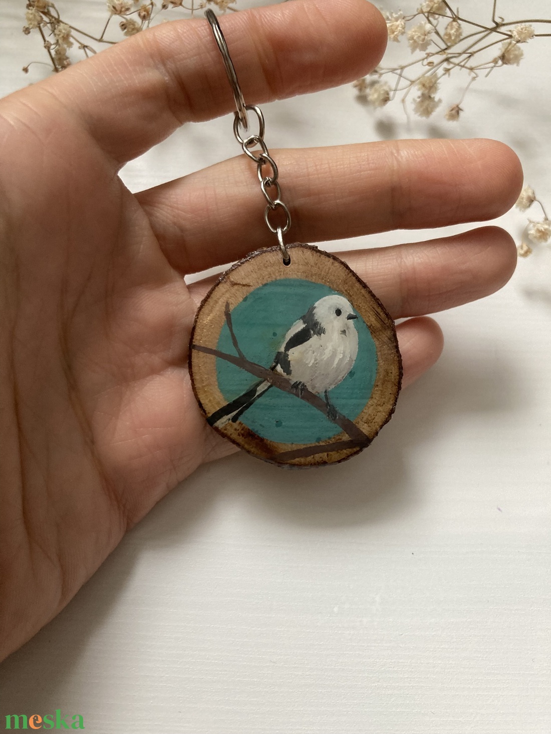 Kulcstartó - Fára festett kulcstartó - Őszapó - táska & tok - kulcstartó & táskadísz - kulcstartó - Meska.hu