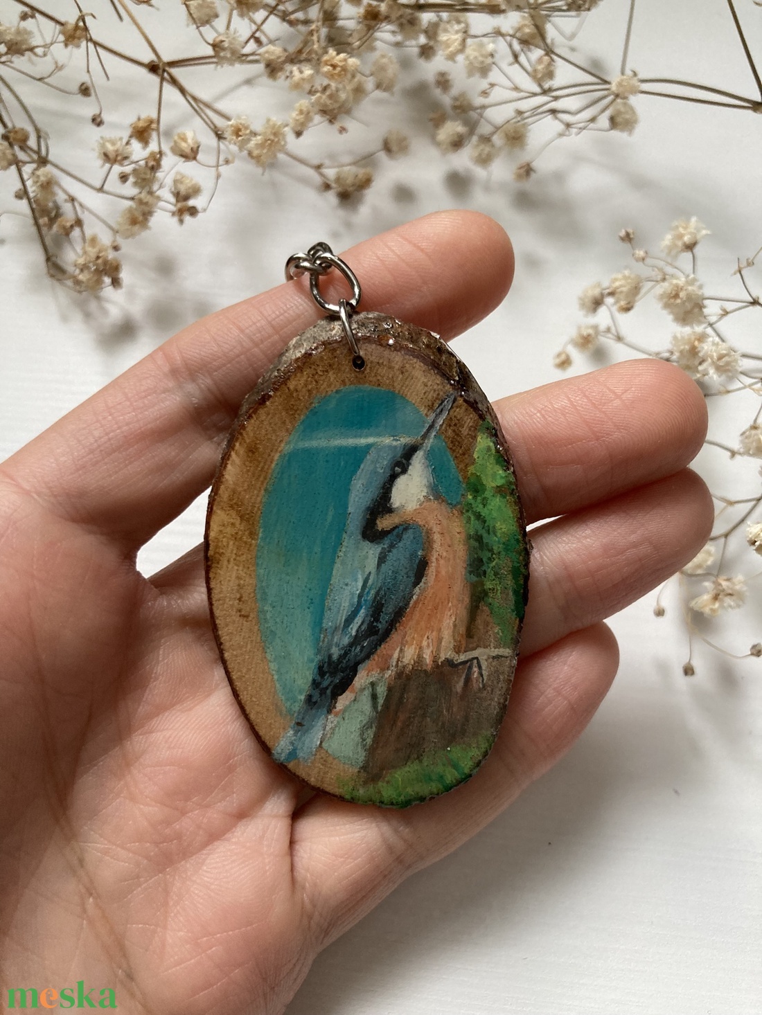 Kulcstartó - Fára festett kulcstartó - Csuszka - táska & tok - kulcstartó & táskadísz - kulcstartó - Meska.hu