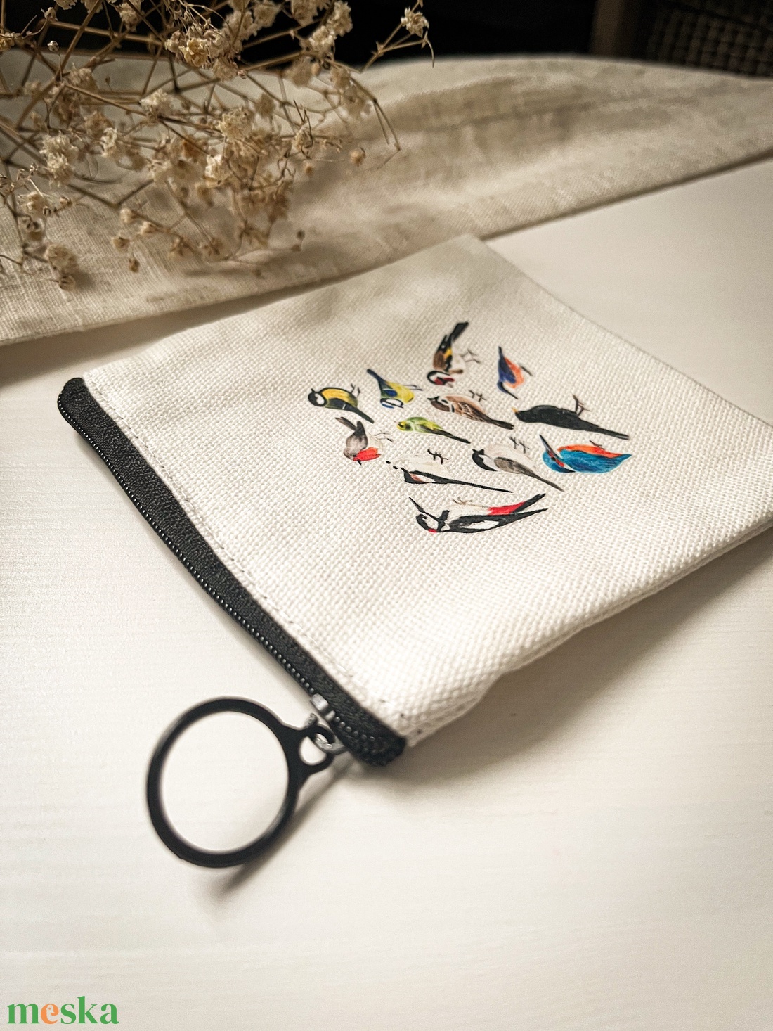 Neszeszer - mini cipzáras vászon tároló - táska & tok - neszesszer - Meska.hu