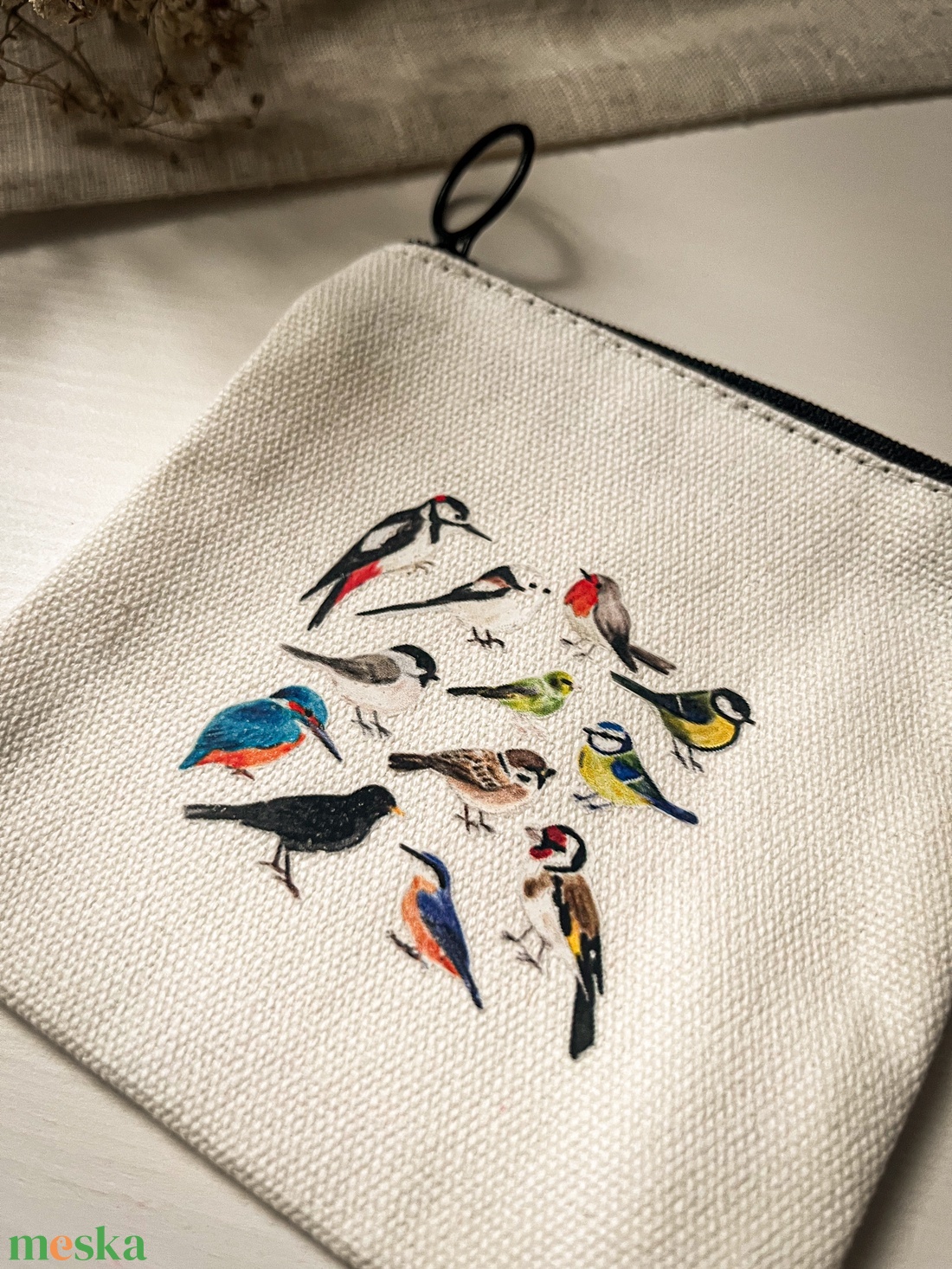 Neszeszer - mini cipzáras vászon tároló - táska & tok - neszesszer - Meska.hu