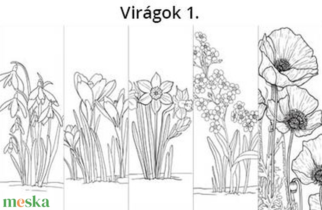 Könyvjelző - DIY színező csomag  - diy (csináld magad) - egységcsomag - Meska.hu