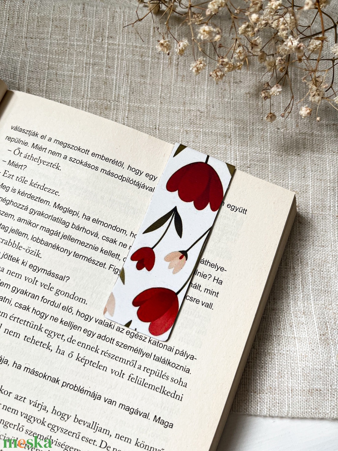 Mágneses könyvjelző - Tulipánok - könyv & zene - könyvjelző - Meska.hu