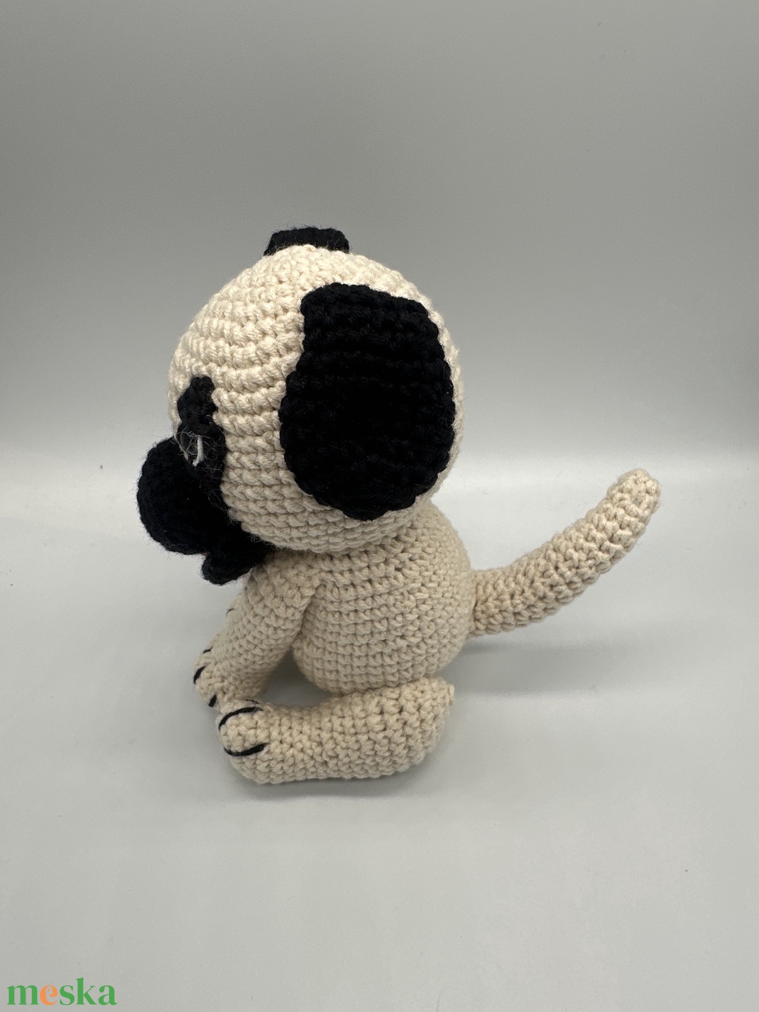 Horgolt mopsz - játék & sport - plüssállat & játékfigura - kutya - Meska.hu