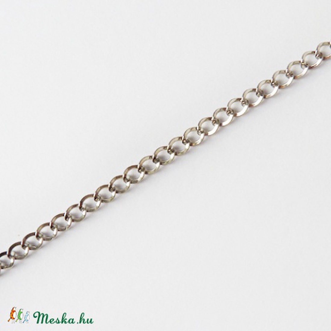 Lapos lánc, lánchosszabbító 7x5x1mm - nikkel szín - kellékek & szerszámok - gyöngyfűzés kellékek - fém köztesek - Meska.hu