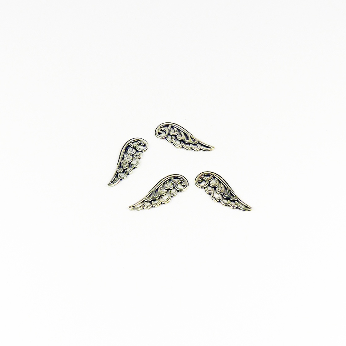 Angyalszárny köztes, ékszerdísz, fityegő, 10x25mm (4db) - kellékek & szerszámok - gyöngyfűzés kellékek - fém köztesek - Meska.hu