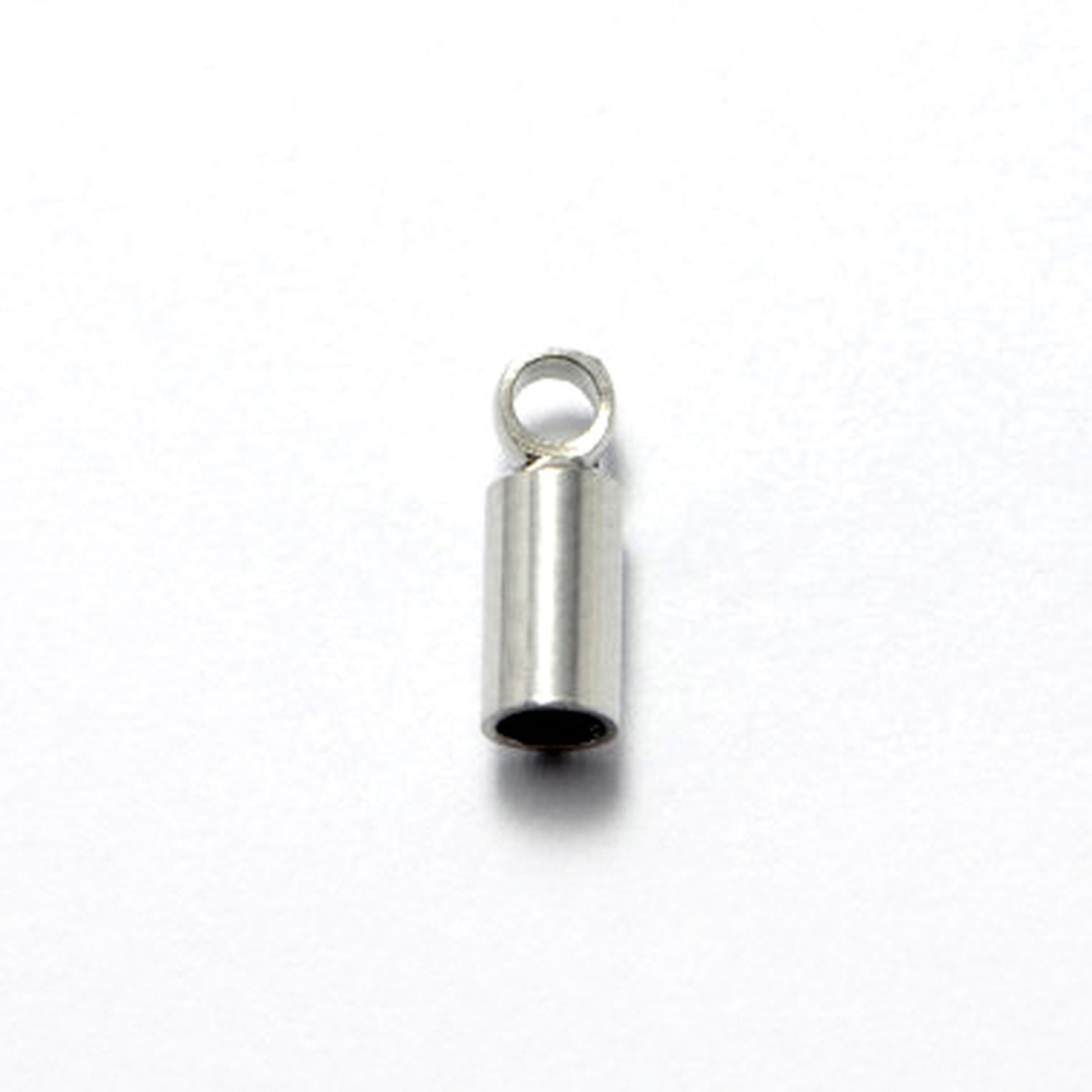 8x3mm bőrvég, zsinórvég, végzáró, gyöngykupak, ezüst (10db) - kellékek & szerszámok - gyöngyfűzés kellékek - Meska.hu