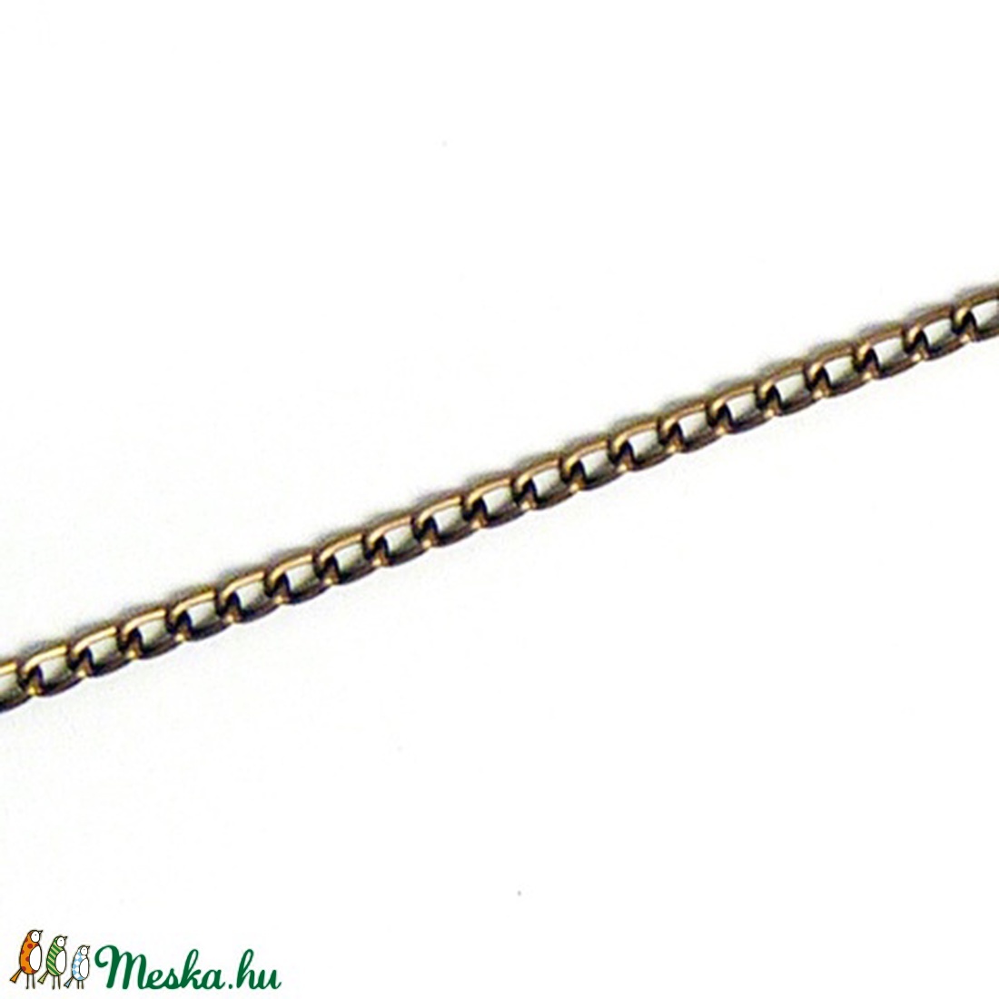 Vékony lánc, 3x2x0,4mm - vörösréz szín - kellékek & szerszámok - gyöngyfűzés kellékek - Meska.hu