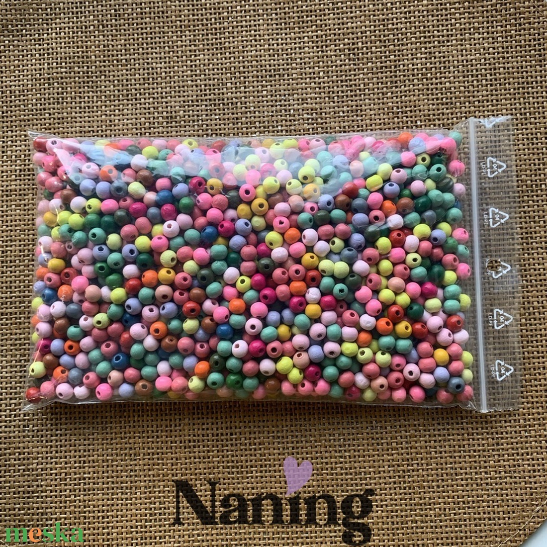 Festett fagyöngy mix � 8mm � élénk színválogatás - 380db/csomag - 50gramm - 3ft/db - kellékek & szerszámok - gyöngyfűzés kellékek - egyéb alkatrész - Meska.hu