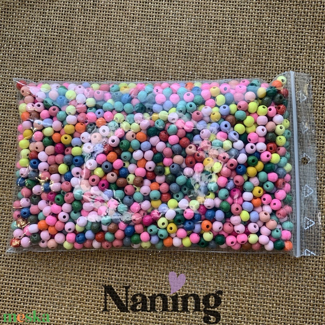 Festett fagyöngy mix � 5mm � élénk színválogatás - 750db/csomag - 50gramm - 1,30ft/db - kellékek & szerszámok - gyöngyfűzés kellékek - egyéb alkatrész - Meska.hu