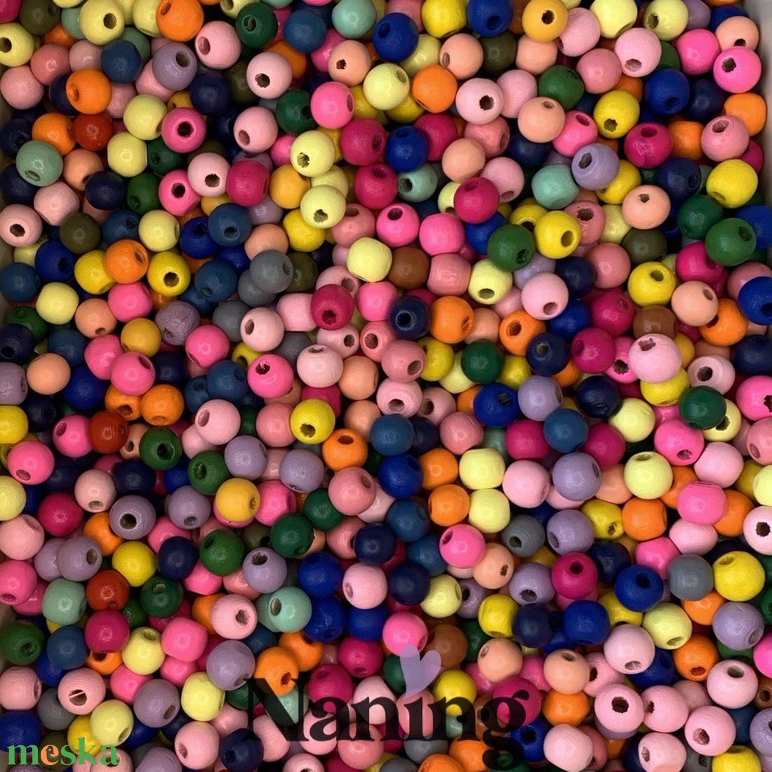 Festett fagyöngy mix � 5mm � élénk színválogatás - 750db/csomag - 50gramm - 1,30ft/db - kellékek & szerszámok - gyöngyfűzés kellékek - egyéb alkatrész - Meska.hu