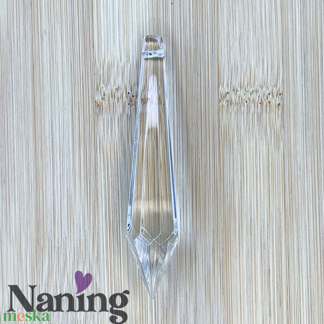 Szivárványkristály � napfogó � hosszúkás � 80mm � átlátszó - kellékek & szerszámok - dekorációs kellékek - egyéb kellékek - Meska.hu