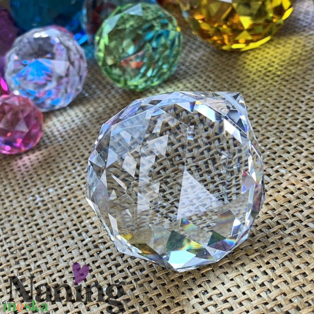 Szivárványkristály � napfogó � 40mm � fehér - kellékek & szerszámok - dekorációs kellékek - egyéb kellékek - Meska.hu