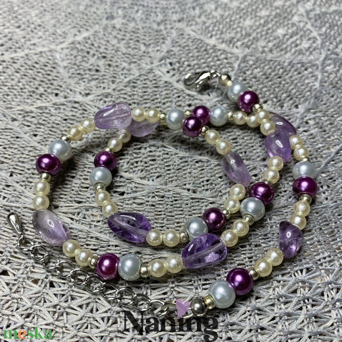 Kézműves nyaklánc � Naning műhely - ékszer - nyaklánc - gyöngyös nyaklánc - Meska.hu