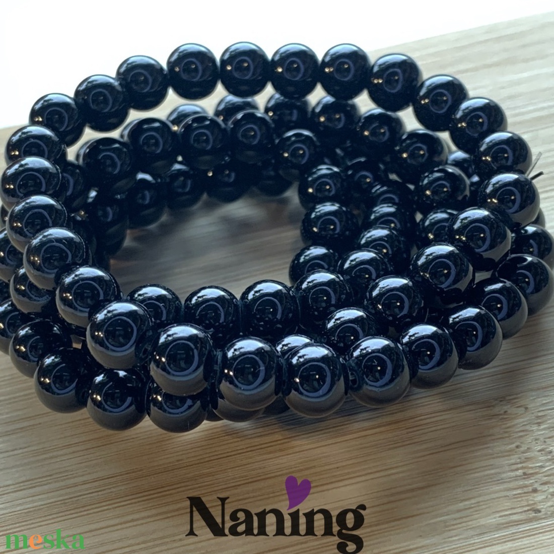 Teklagyöngy füzér � 8mm - 80cm - kb: 110db  - kellékek & szerszámok - dekorációs kellékek - gyöngyfüzér - Meska.hu