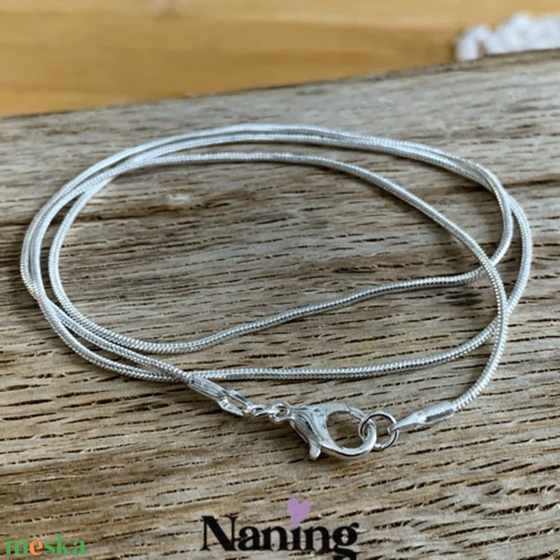 5db nyaklánc alap - kígyó - ezüst színű - 49cm - kellékek & szerszámok - ékszerkellék - nyaklánc alap - Meska.hu